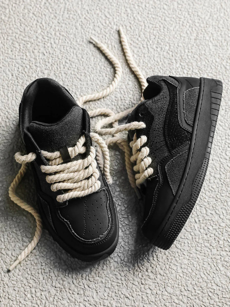 Zwoyren Canvas Splicing Low Top Sneakers