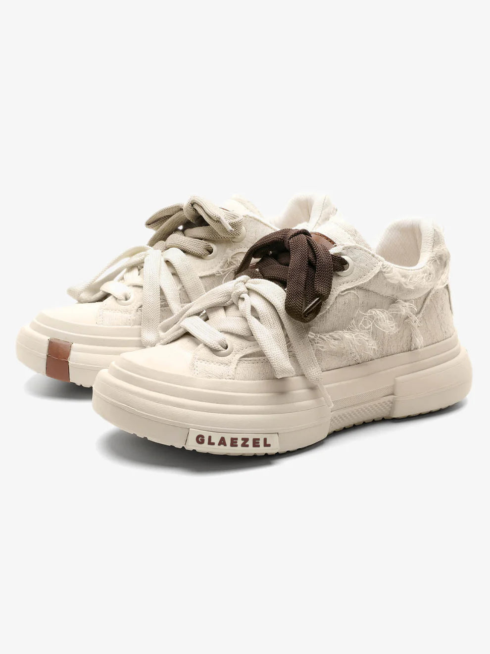 Zwoyren Platform Double Lace Canvas Sneakers