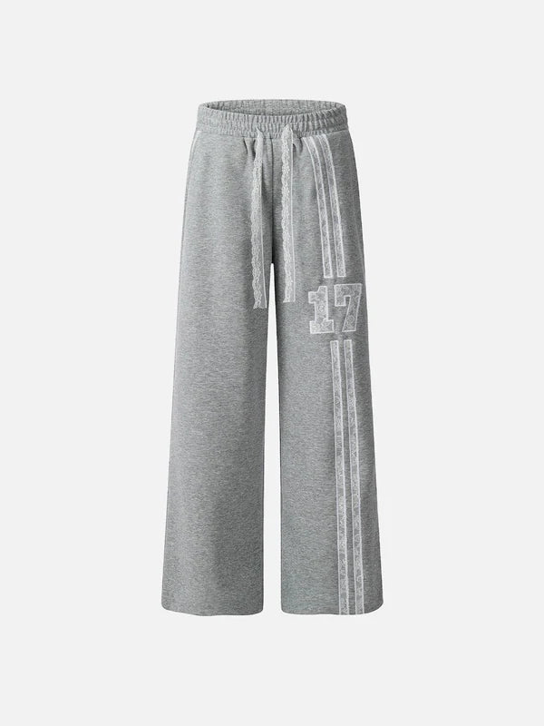 Zwoyren Lace Number Sweatpants