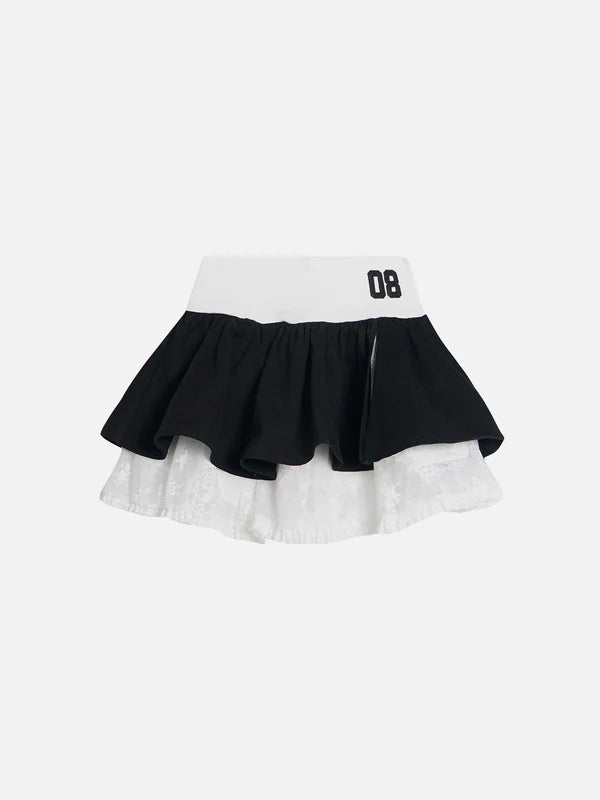 Zwoyren Lace Patchwork Skirt