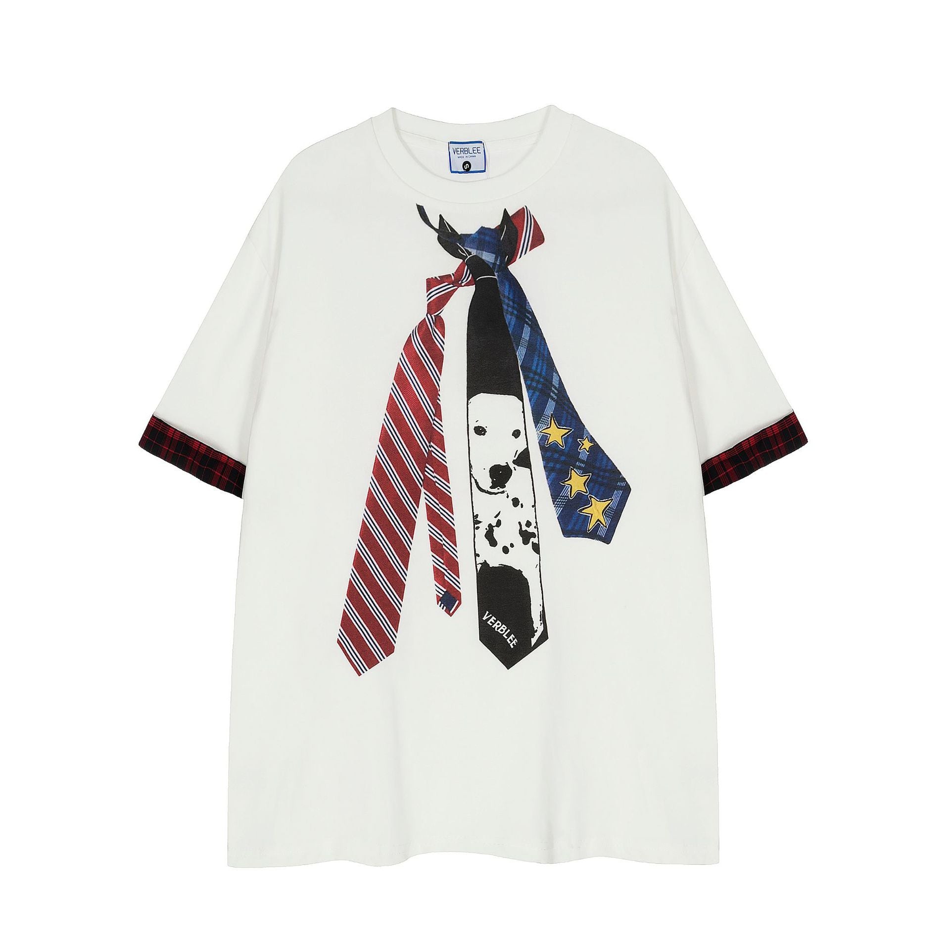 Zwoyren Puppy Necktie Print Tee