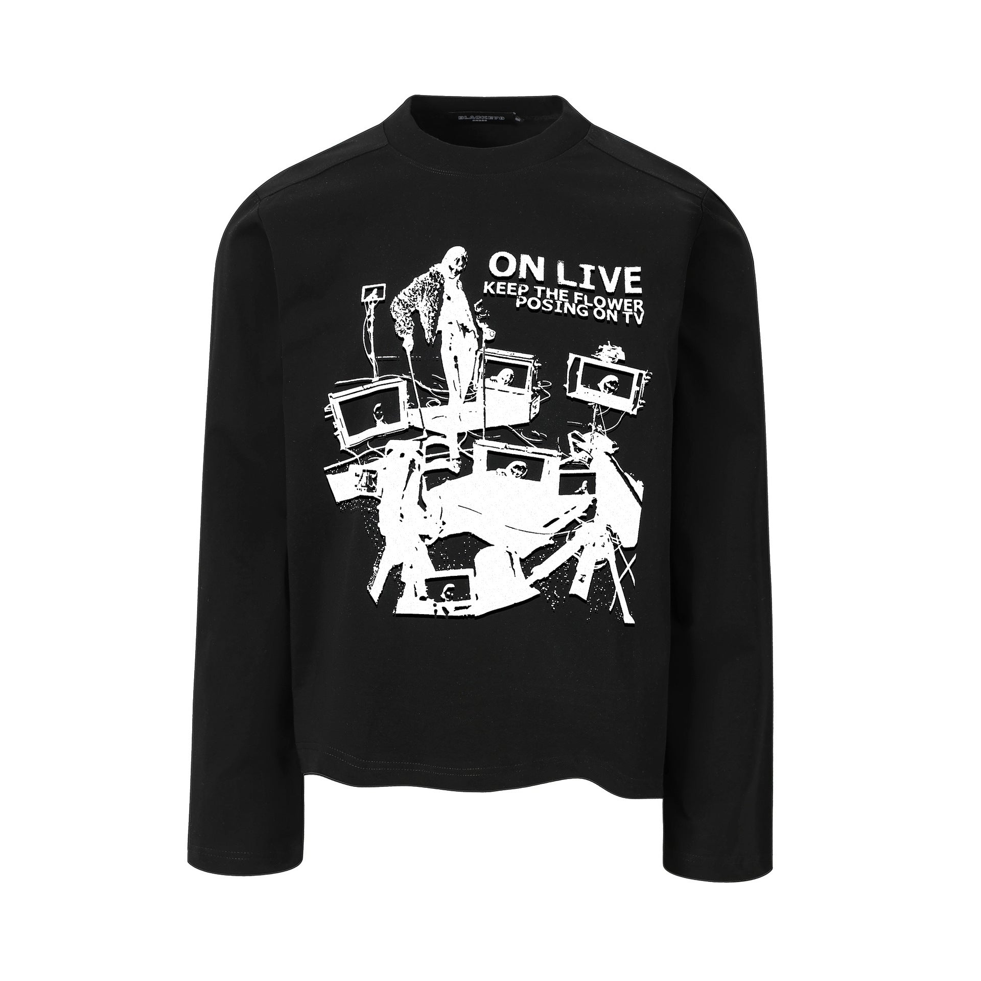 Zwoyren Dark Punk Print Long Sleeves T-Shirt