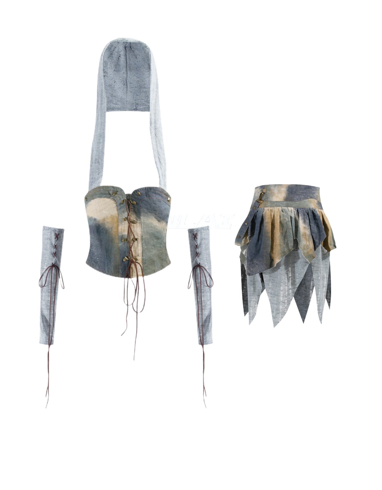 Zwoyren Wasteland Style Patchwork Suit