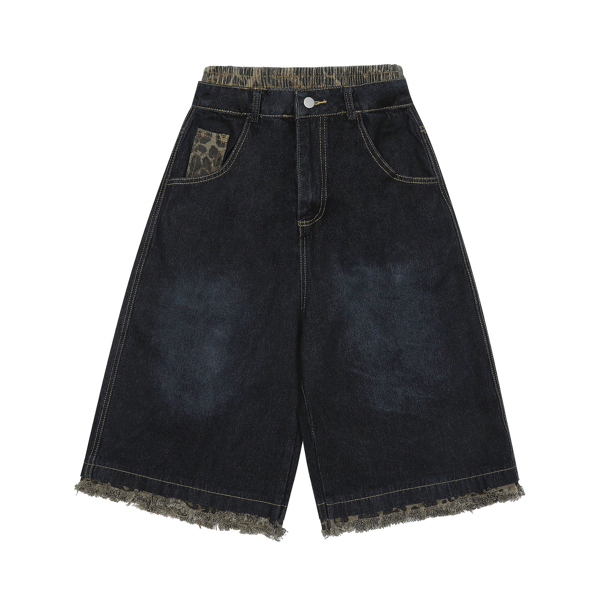 Zwoyren Camouflage Double Waist Longline Jorts