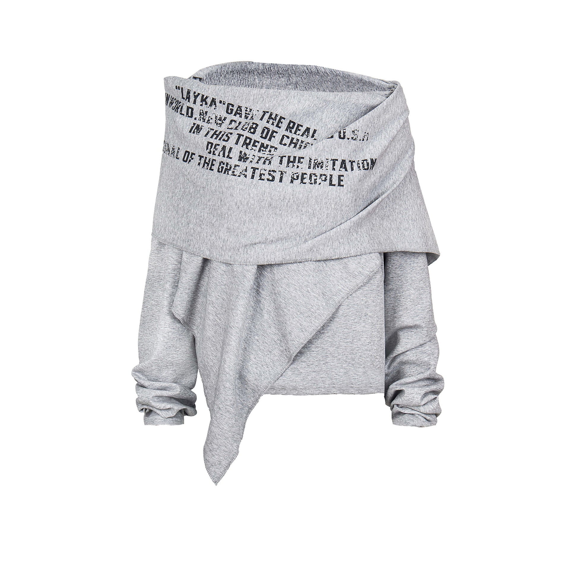 Zwoyren Asymmetric Off-Shoulder Sweatshirt