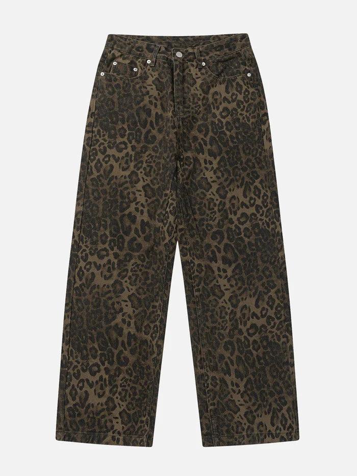 Zwoyren Leopard Print Jeans