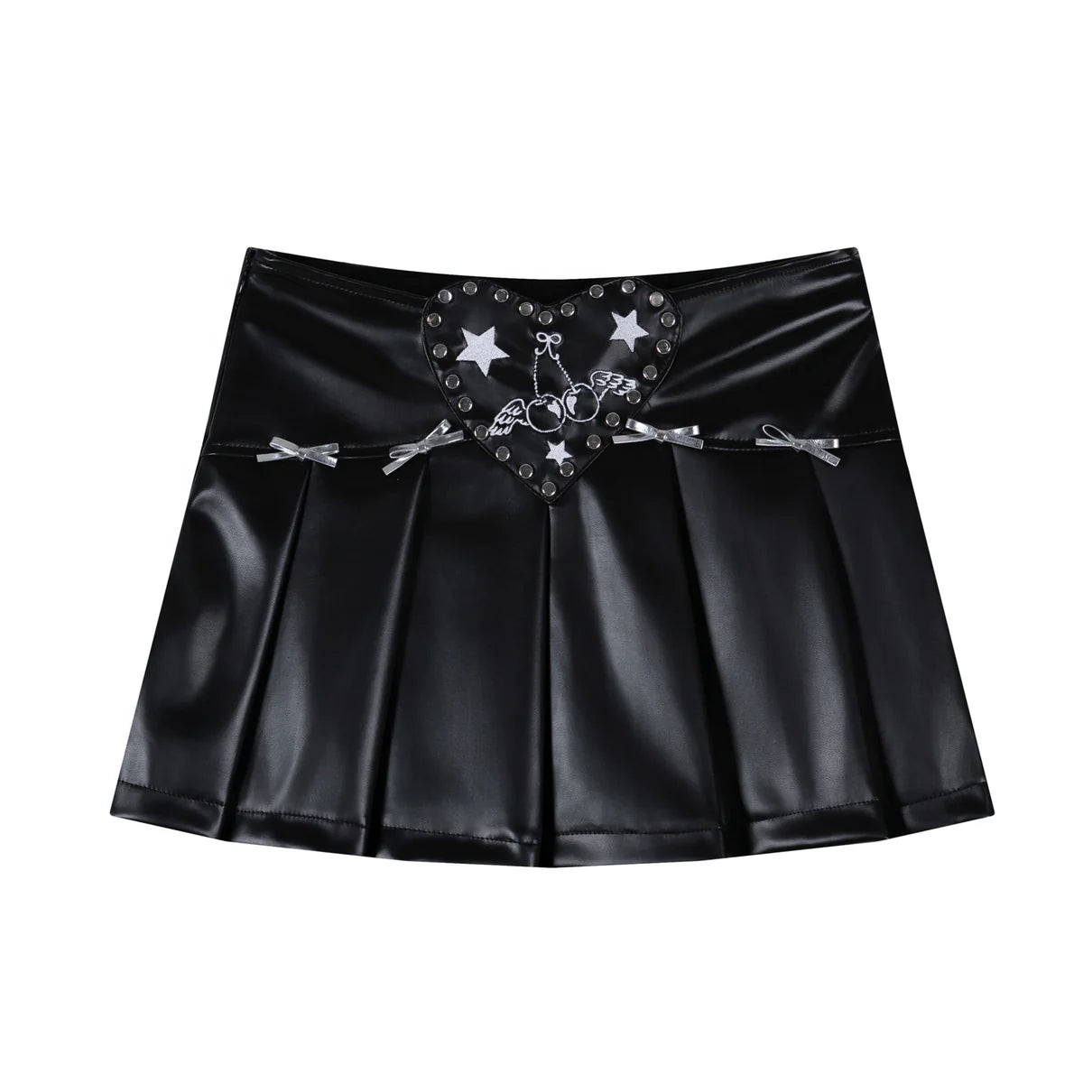 Zwoyren Cute Goth Pleated Mini Skirt