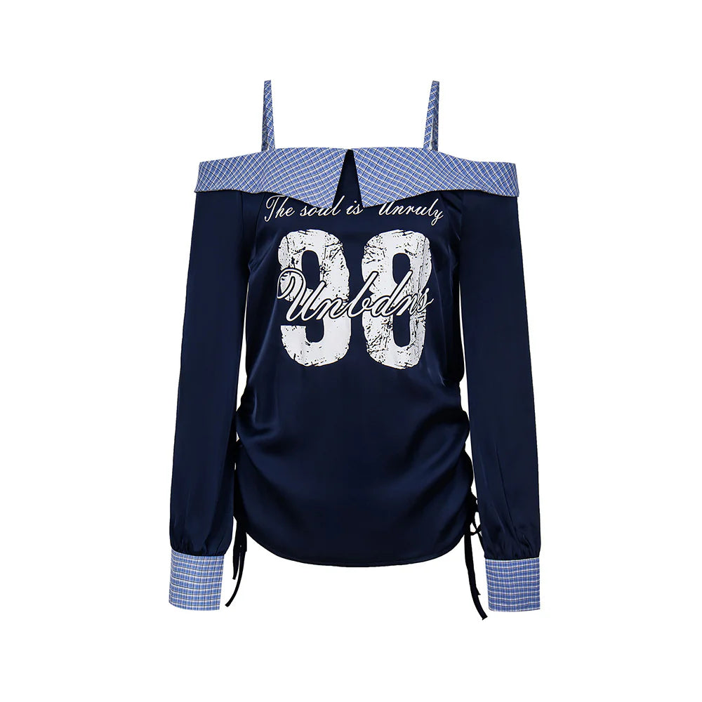 Zwoyren Streetwear Plaid Collar Blouse