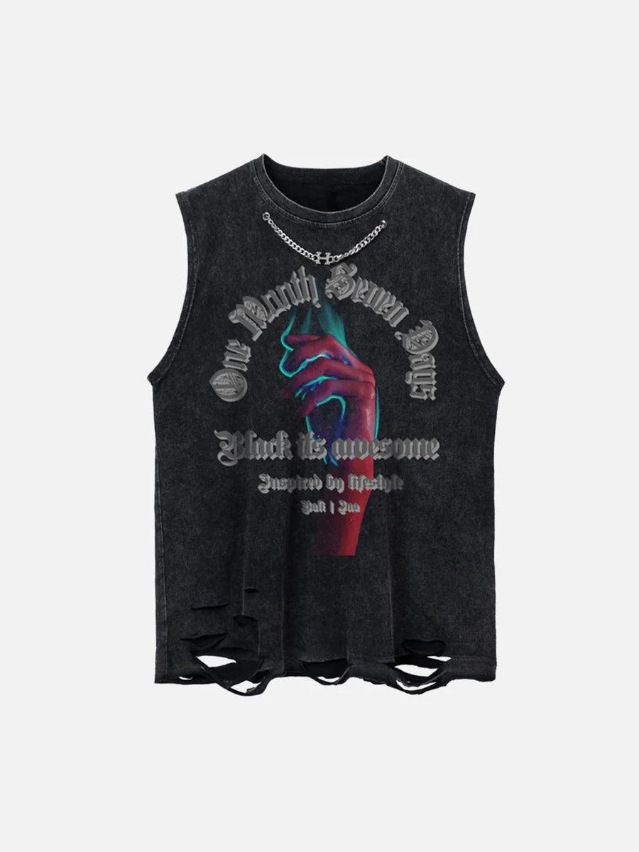 Hip-hop Loose Washed Undershirt 