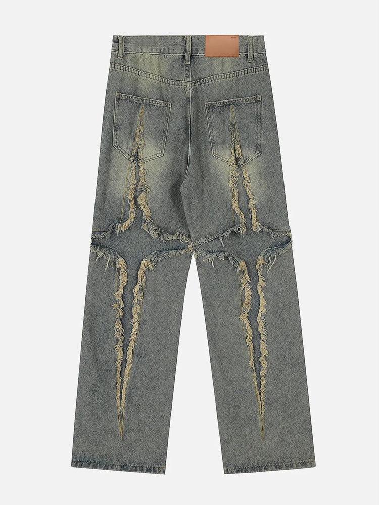 Zwoyren Washed Fringe Jeans