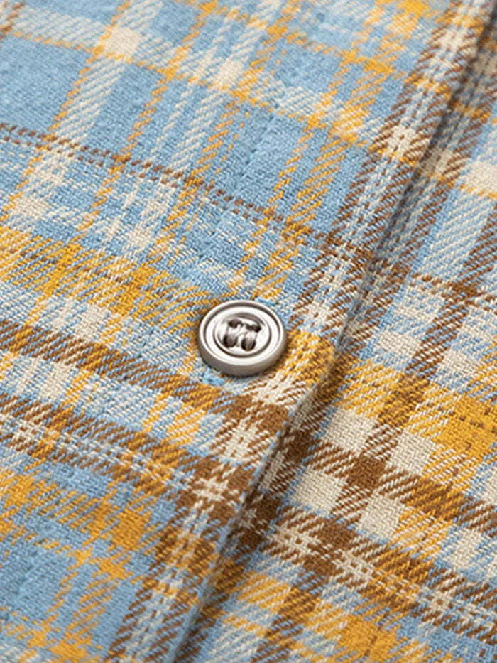 Zwoyren Gradient Plaid Short Sleeve Shirt