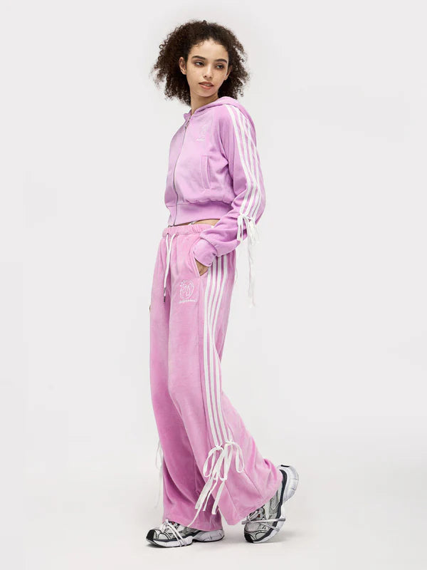 Zwoyren Ribbon Bow Drawstring Sweatpants