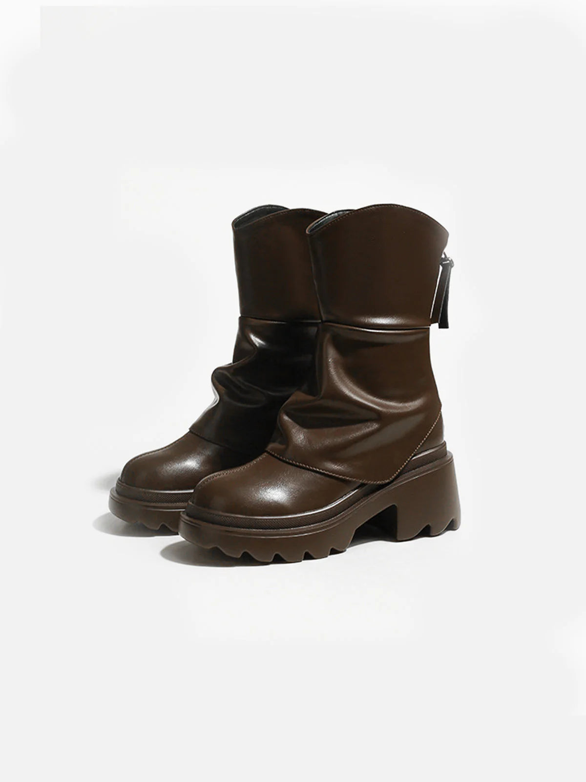 Zwoyren Bold Brown Platform Boots