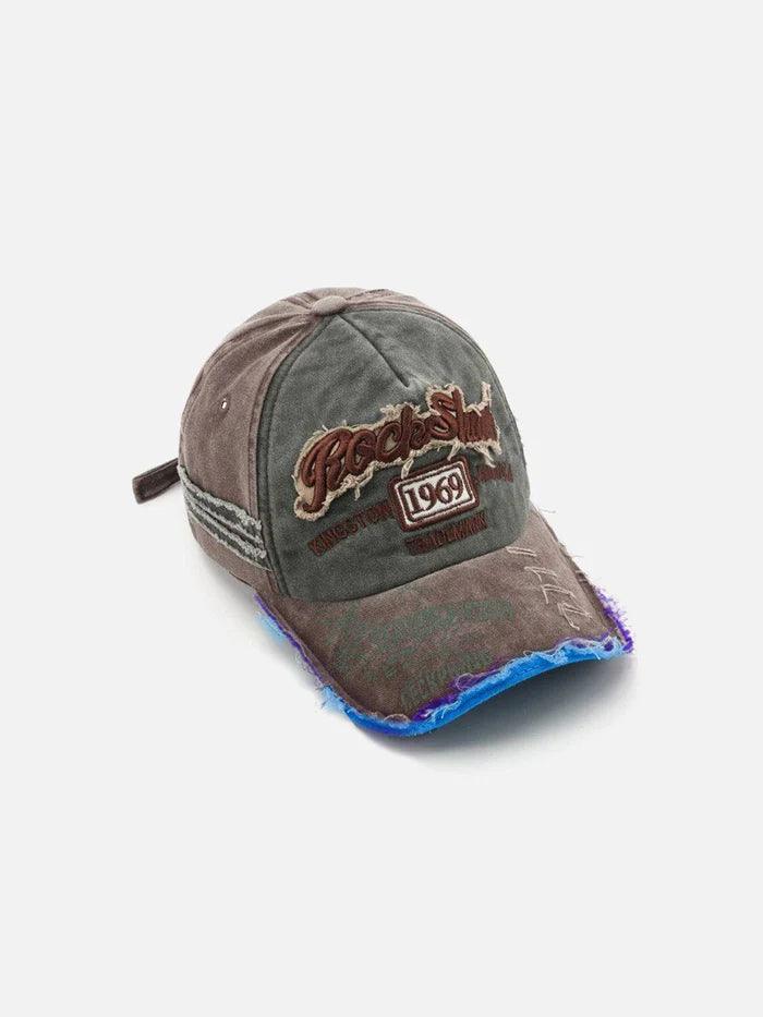Vintage Embroidered Hole Baseball Cap 