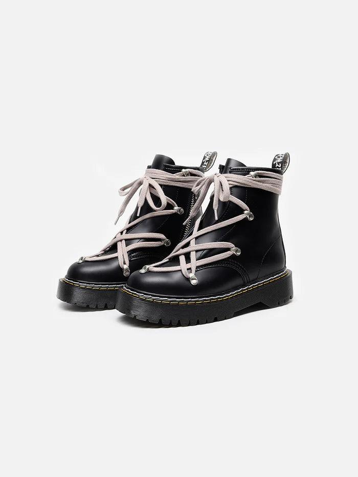 Cross-Tied Wedges Winter Boots 