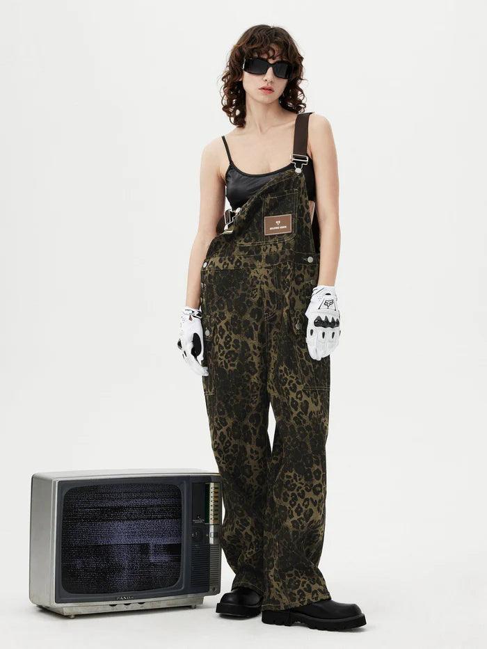 Zwoyren Leopard Print Overalls