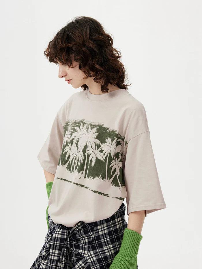 Coconut Tree Print Tee