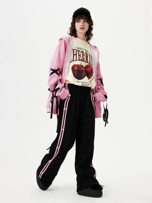 Zwoyren Bow Stripe Sweatpants