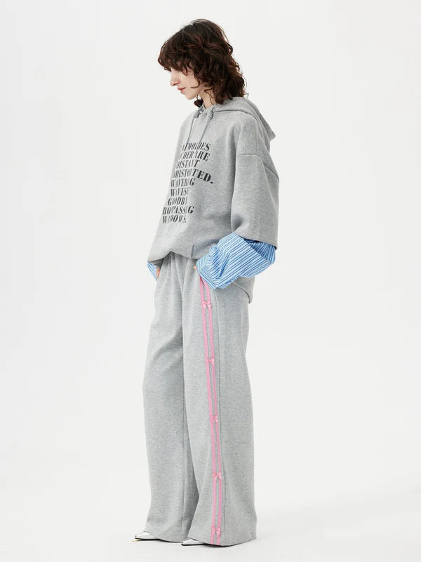 Zwoyren Bow Stripe Sweatpants