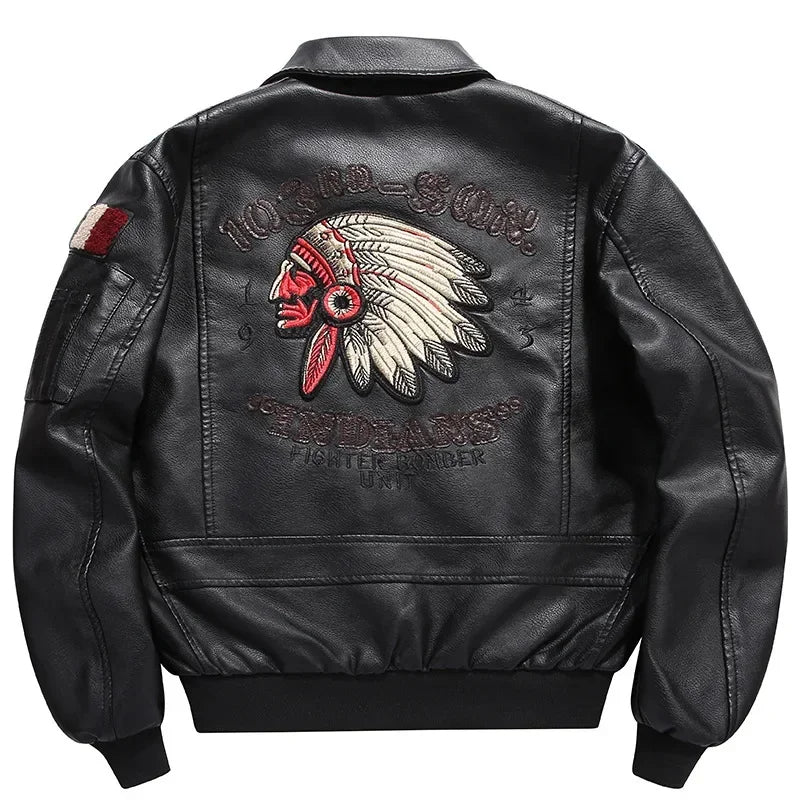 Leather Cowhide Air Force Pilots Jacket