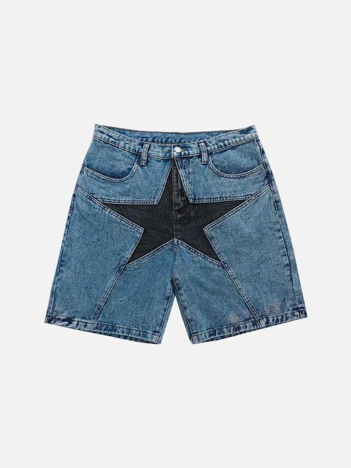 Star Patchwork Jorts