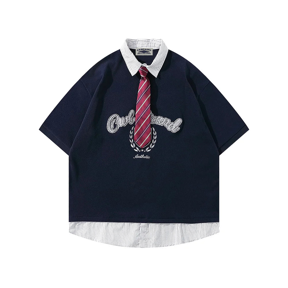 Zwoyren Preppy Tie T-shirt