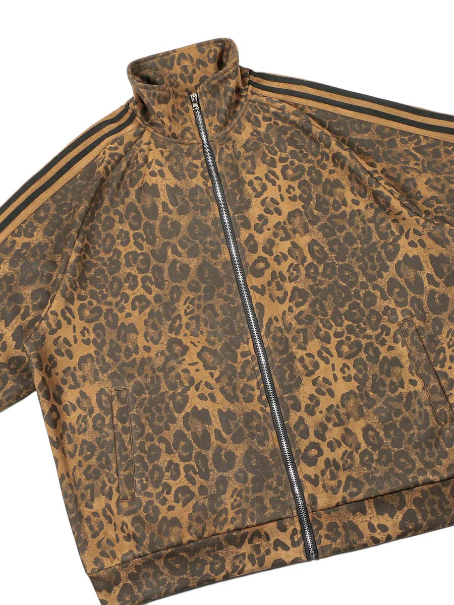 Zwoyren Cheetah Print Suede Jacket