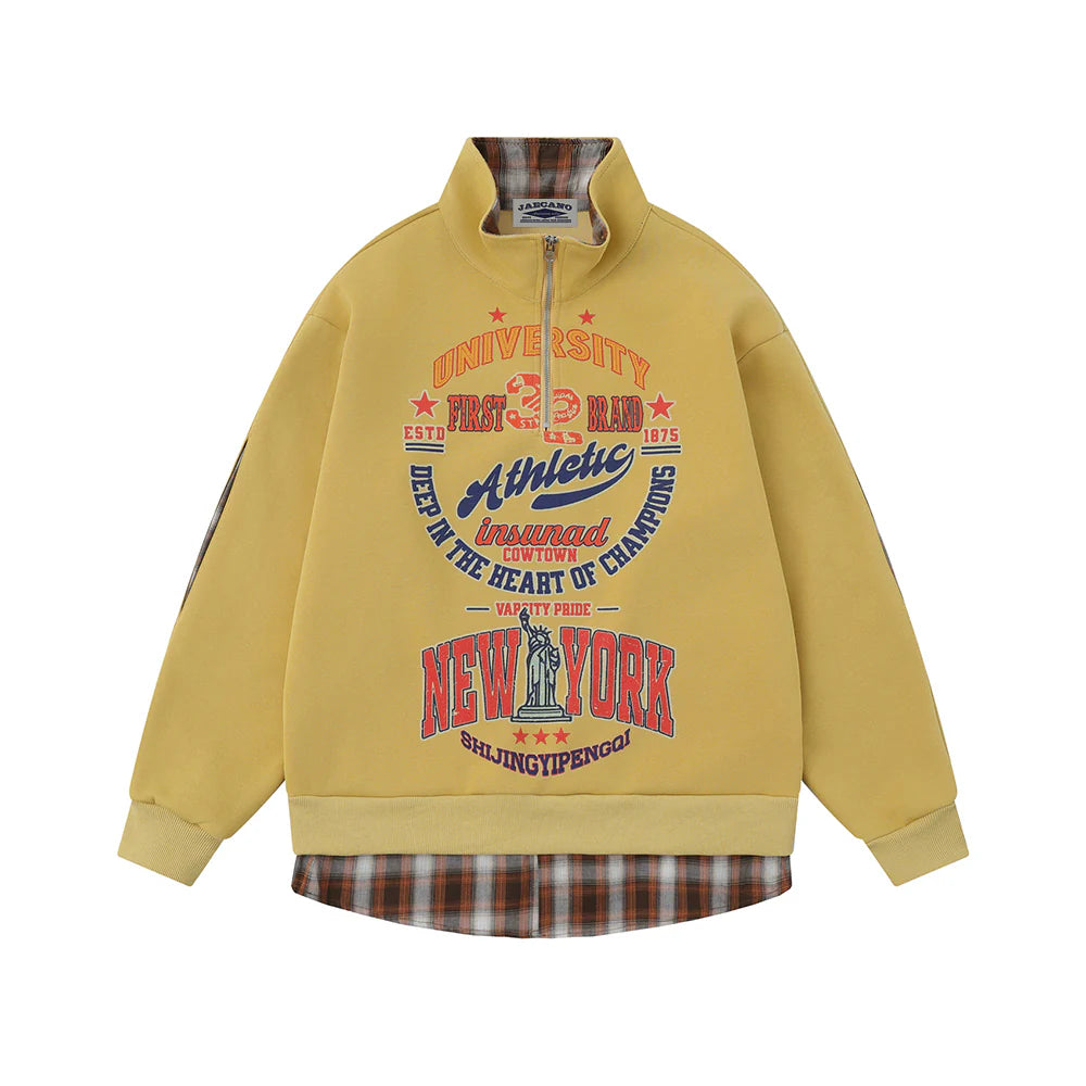 Zwoyren Varsity Layered Sweatshirt