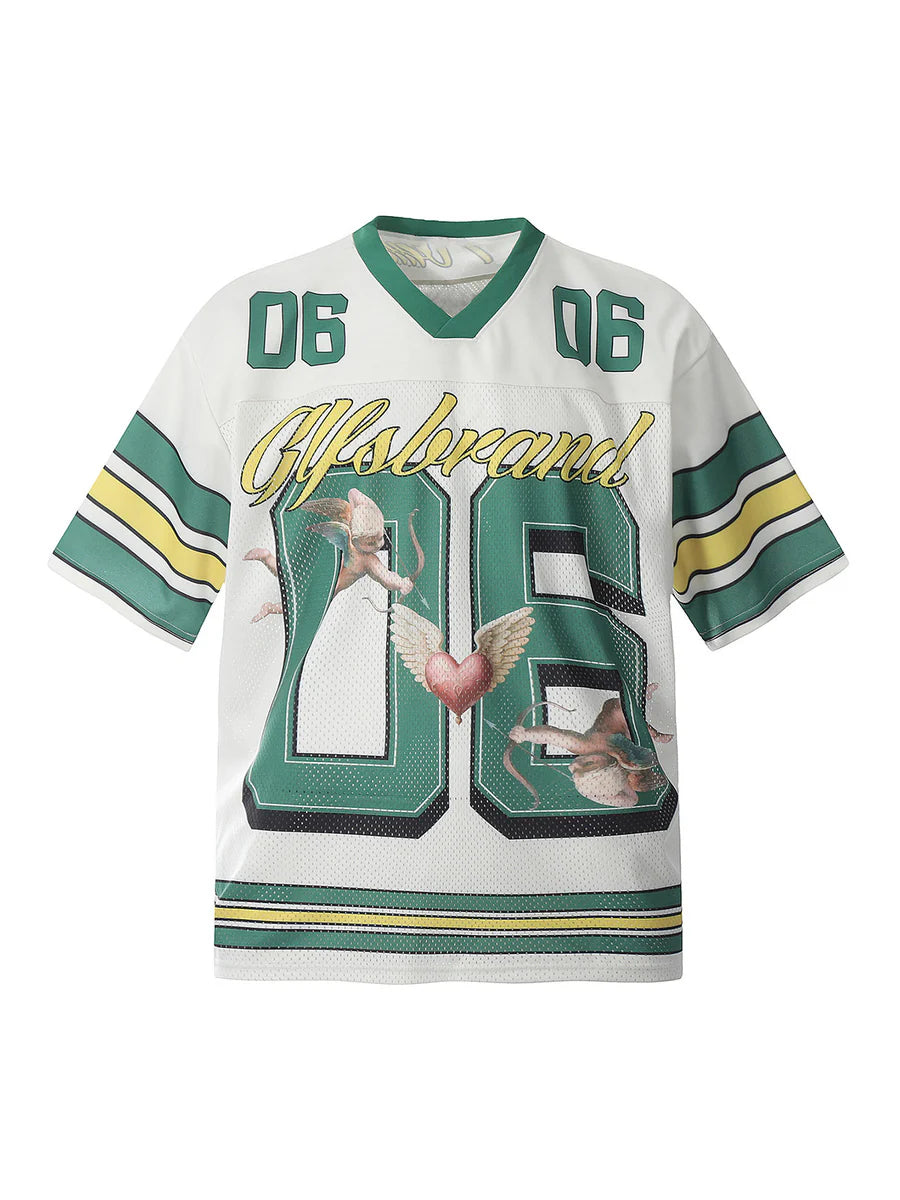 Zwoyren Sports Jersey V-Neck T-Shirt