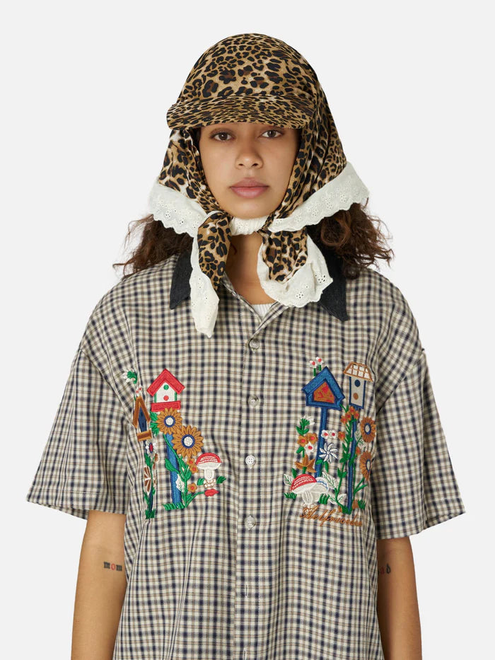 Zwoyren Leopard Graphic Lace Bandana Cap