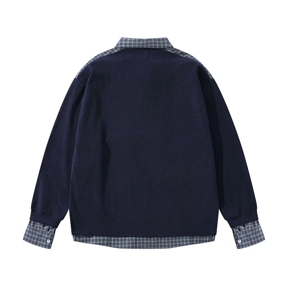 Zwoyren Faux Layered V-Neck Sweatshirt