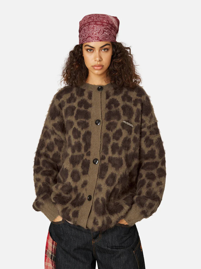 Zwoyren Leopard Print Cardigan