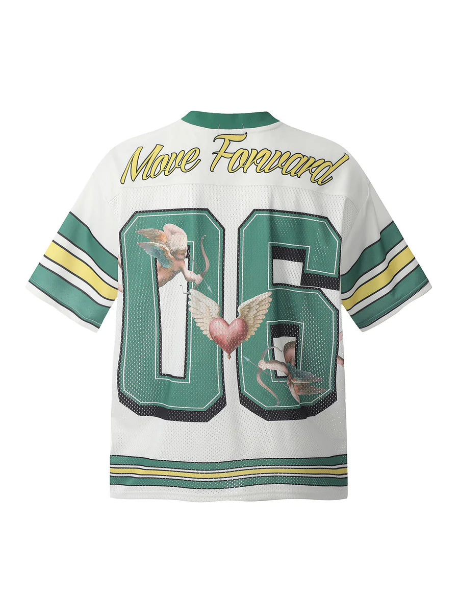 Zwoyren Sports Jersey V-Neck T-Shirt
