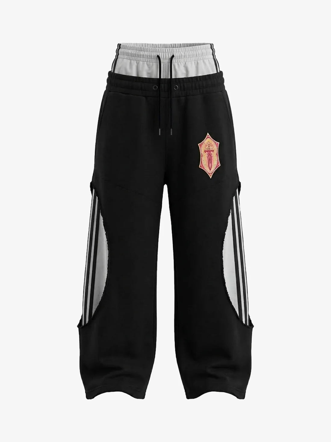 Zwoyren Unisex Double Waistband Baggy Sweatpants