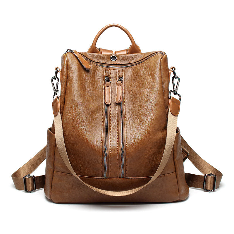 Zwoyren Convertible Leather Backpack