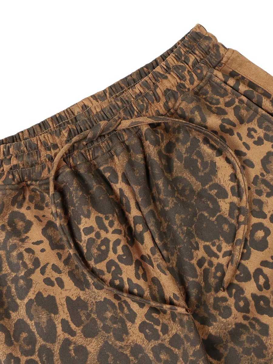 Zwoyren Cheetah Print Suede Pant