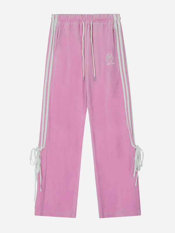 Zwoyren Ribbon Bow Drawstring Sweatpants