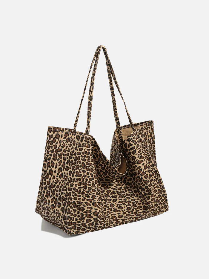 Zwoyren Leopard Print Tota Bag