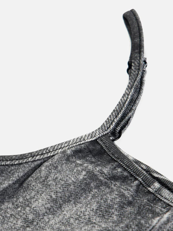 Zwoyren Denim Print Cami Top