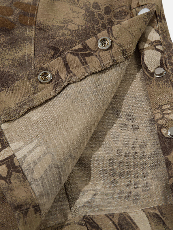 Zwoyren Snake Pattern Barrel Pants