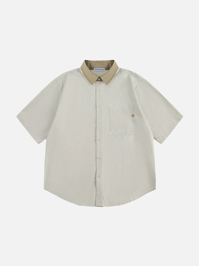 Zwoyren Basic Oversized Short Sleeve Shirt