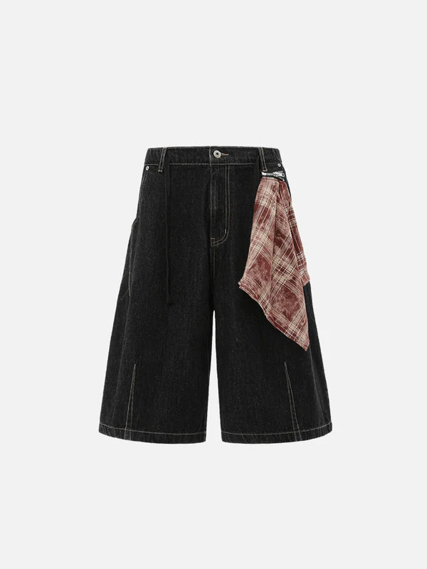 Zwoyren Detachable Kerchief Baggy Longline Jorts