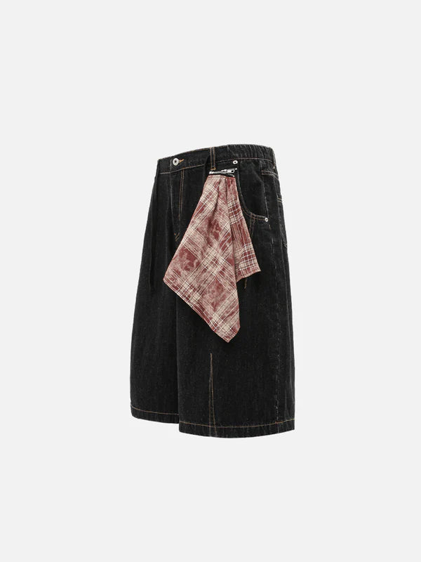 Zwoyren Detachable Kerchief Baggy Longline Jorts