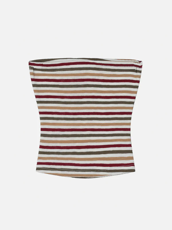Zwoyren Stripe Drawstring Cami Tops
