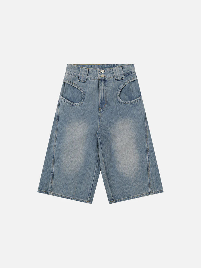 Zwoyren Irregular Pocket Longline Jorts