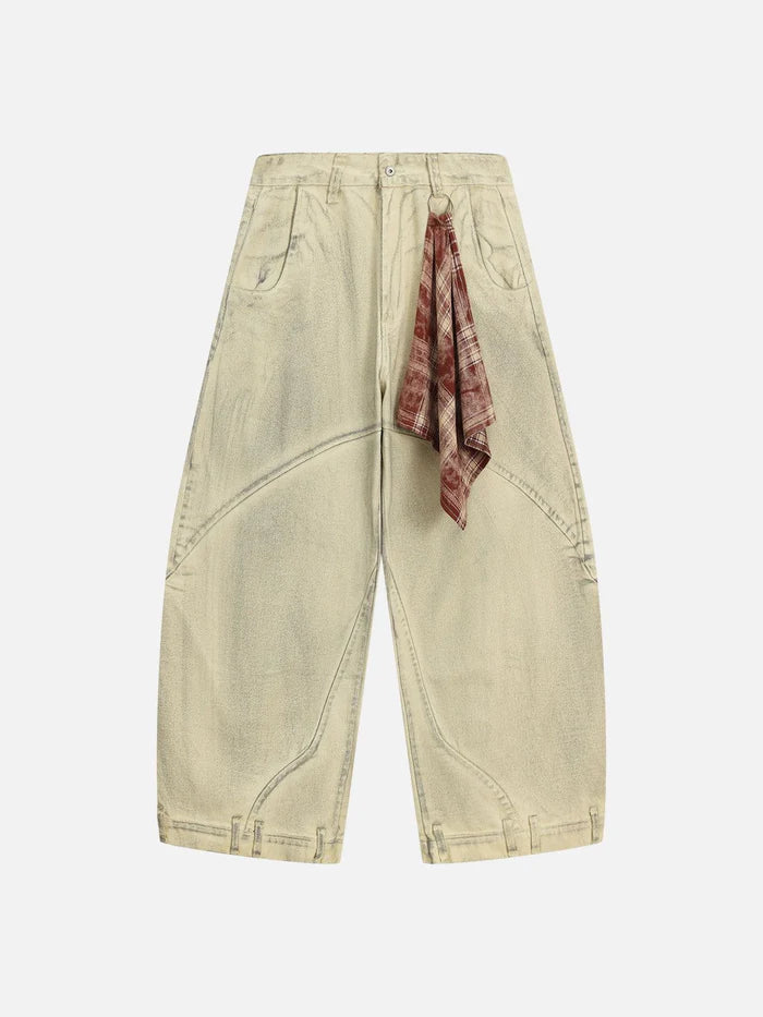 Zwoyren Reverse Super Baggy Barrel Jeans