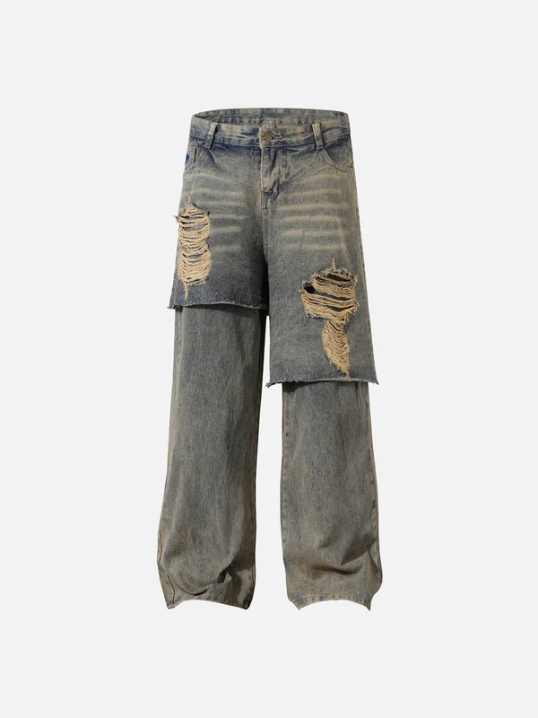 Zwoyren Two Layer Super Baggy Jeans