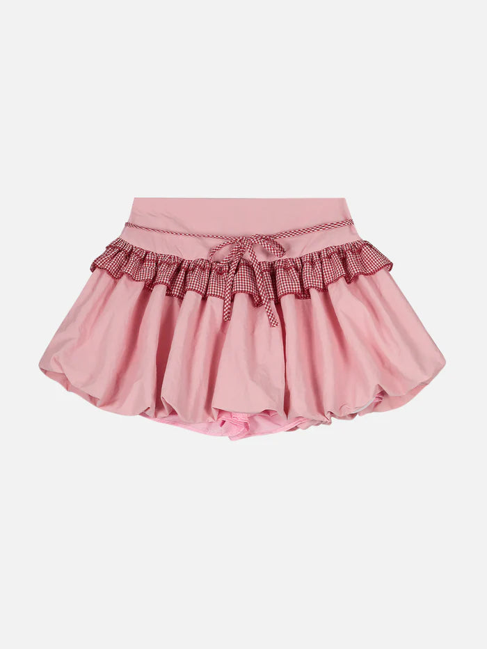 Zwoyren Plaid Patchwork Skirt