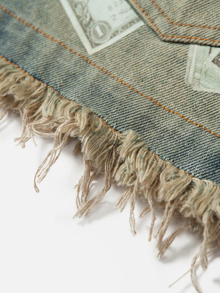 Zwoyren Pocket Fringe Jorts