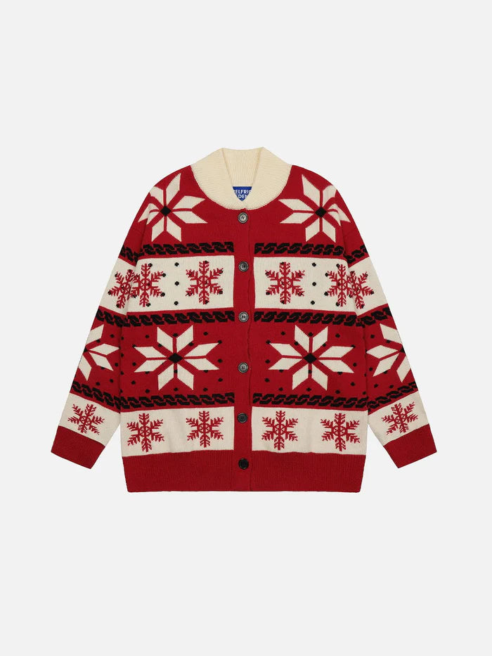 Zwoyren Fair Isle Graphic Cardigan